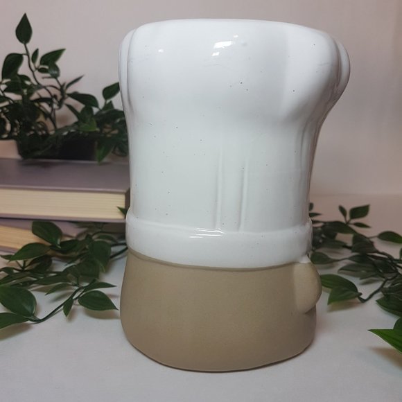 Ceramic Chef Head Kitchen Utensil Holder Baker Baking Cook Cooking Tool Storage - Picture 7 of 14